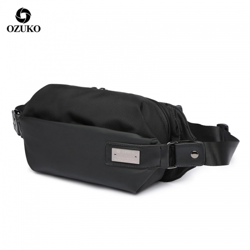 Ozuko 9103 Oxford Waterproof Fanny Pack Male Money Waist Belt Bag Mobile Phone Pouch Bags for Teenage