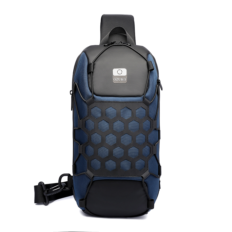 Ozuko 9358 New Men Chest Bag Anti Theft Crossbody Bag for Mens USB