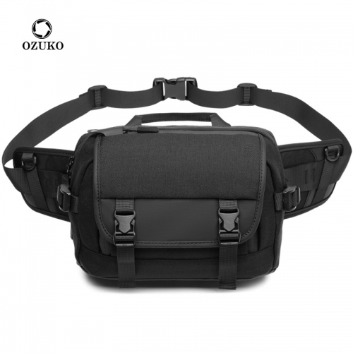 Ozuko 9451 Sling Bag Crossbody for Men Shoulder Waterproof Belt Fanny Pack Running Sports Waist Bag