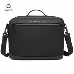 Ozuko 9423 新款平板笔记本包macbook手提电脑包多功能防水商务单肩包