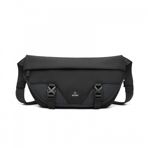 Ozuko 9529 New Stylish Designer Sling Bag Fashion Sport Waist Bag Men Commuting Business Fanny Pack Waterproof Men Chest Bag