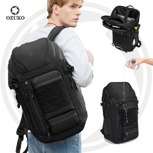 Ozuko 9746 Anti Theft Travel Backpack For Man Waterproof Custom Computer Laptop Business Bag Outdoor Hiking Backpack