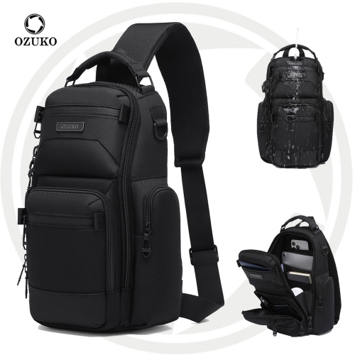 OZUKO 9805 Anti-thief Lightweight Chest Bag Fashion Sports Casual Crossbody Large Capacity Smart Backpack For Men