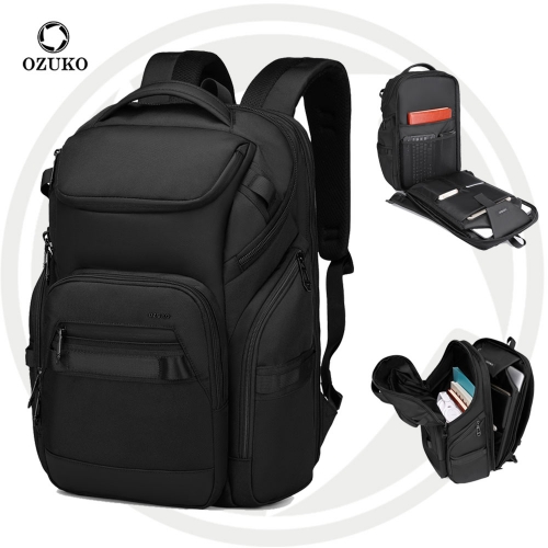 OZUKO 9799 Multifunctional Business Travel Backpack Large Capacity Laptop Backpack Travel Bag For Men mochila Business Bag