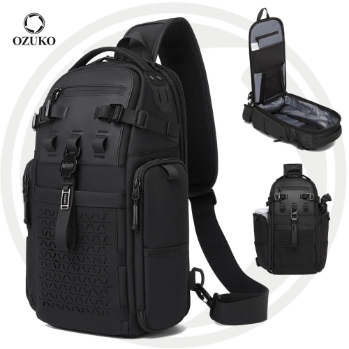 OZUKO 9844 Business Casual Messenger Bag Men's Versatile Crossbody Pack Large Capacity Waterproof Sling Bag