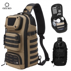 OZUKO 9912 Urban Explorer Crossbody Bag Mens Casual Chest Bag Light Weight Waterproof Chest Pack for Camping