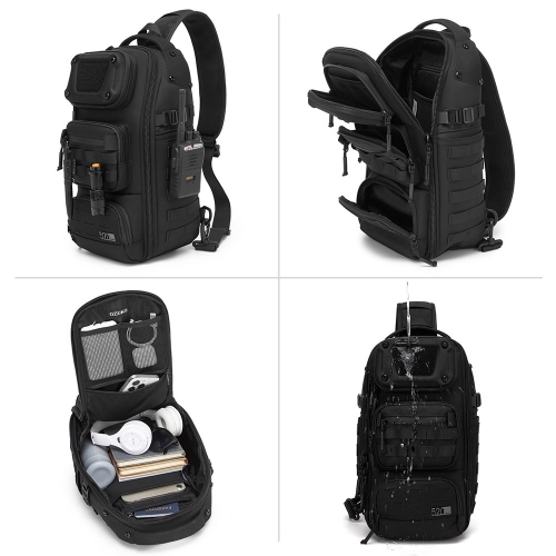 OZUKO 9912 Urban Explorer Crossbody Bag Mens Casual Chest Bag
