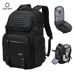 OZUKO 9891 Durable Waterproof Anti-Theft School Backpack, 25L Large Capacity Laptop Bag with Ergonomic Straps Security Features