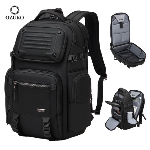 OZUKO 9891 Durable Waterproof Anti-Theft School Backpack, 25L Large Capacity Laptop Bag with Ergonomic Straps Security Features