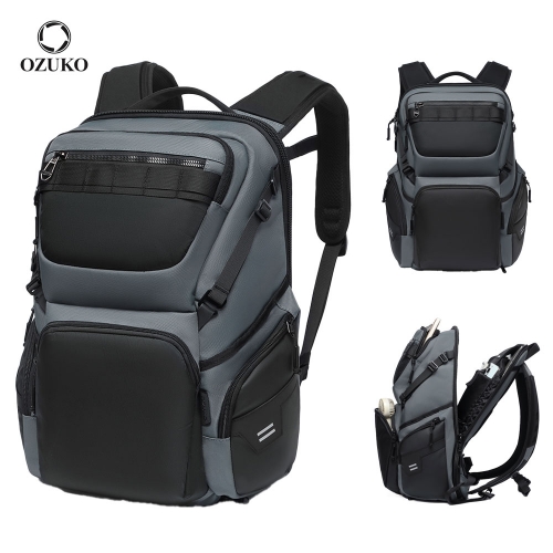 OZUKO 9940 Large Capacity Laptop Backpack for Men Wear Proof Oxford Rucksack Organized Multy Pocket Business Backpack for Daily