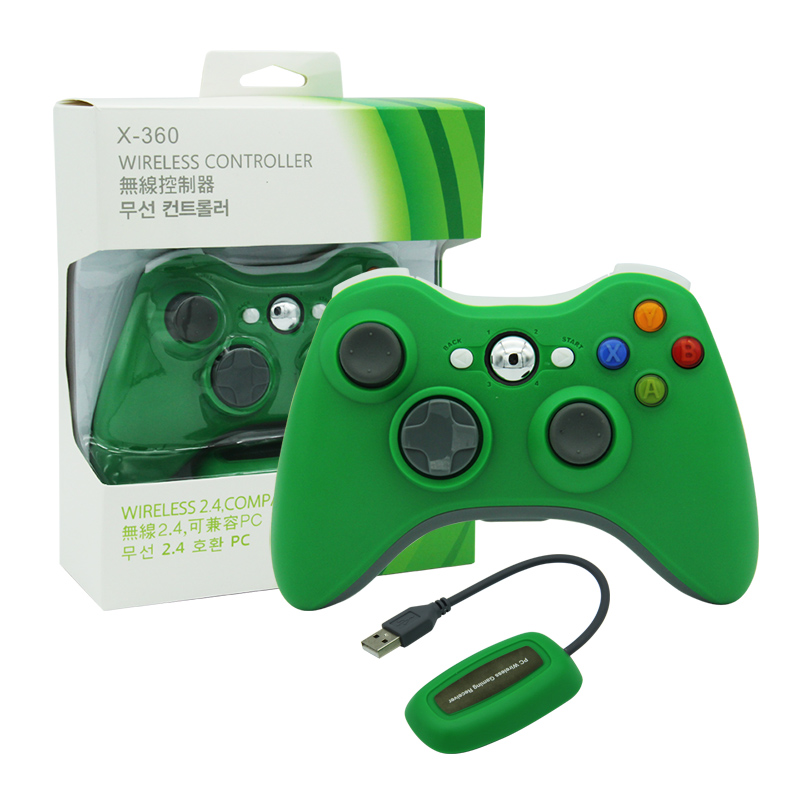 XBOX 360/PC 2.4G wireless controller neutral Packing（Green）