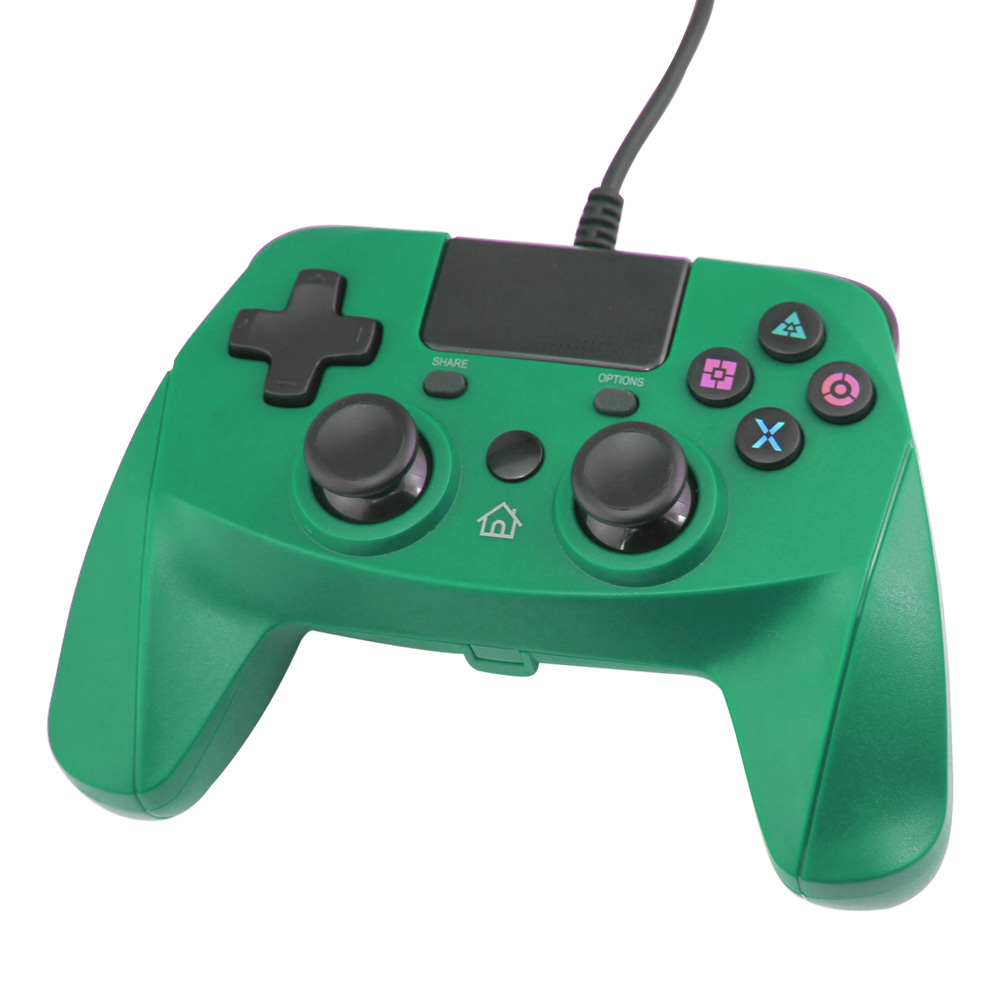 PS4/PS3/PC Wired Controller with Sensor Function（Green）