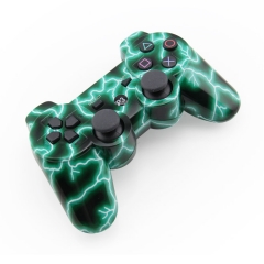 PS3 Wireless Controller with pp bag (green lightning )
