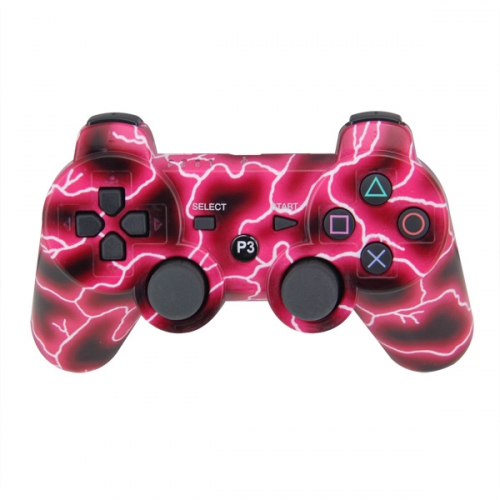 PS3 Wireless Controller with pp bag（Red lightning）