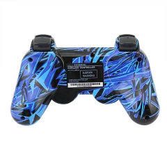PS3 Wireless Controller with pp bag（Blue Graffiti）