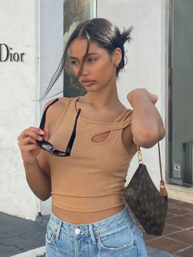 Chic Solid Hollow Out Tank Tops For Women