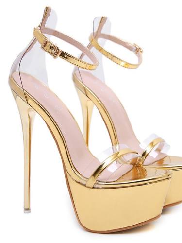 Women'S Heels Stiletto Heel Open Toe Sexy Party & Evening Walking Shoes Pu Solid Colored