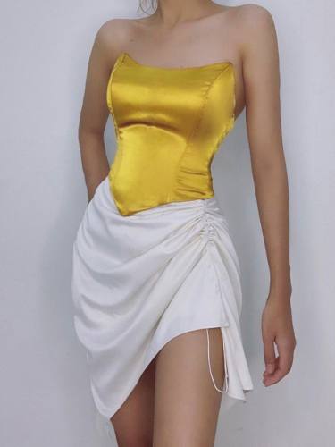Pretty Solid Strapless Tank Tops For Women