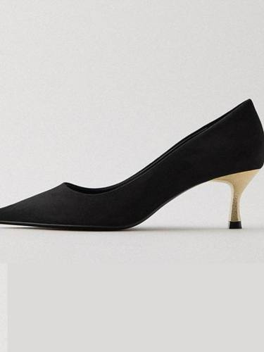 Women'S Heels Stiletto Heel Pointed Toe Casual Daily Walking Shoes Pu Solid Colored