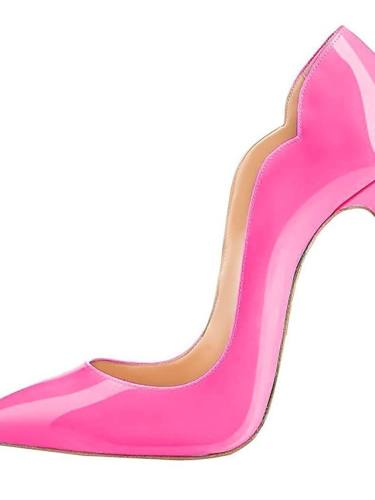 Women'S Heels Sexy Shoes Plus Size Stiletto Heel Pointed Toe Sweet British Party & Evening Faux Leather Solid Colored Light Yellow Black / Red Nude