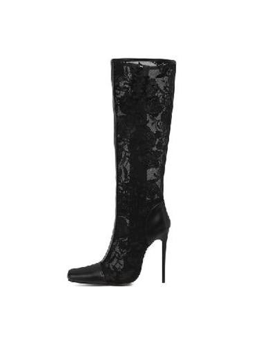 Women'S Boots Stiletto Heel Square Toe Daily Pu Synthetics