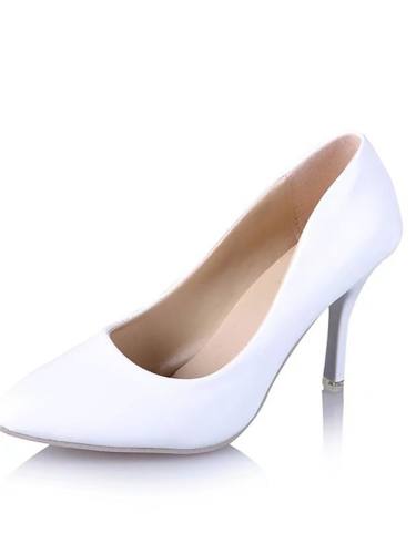Women'S Heels Stiletto Heel Round Toe Pu Comfort Walking Shoes Summer Pink / Green / / 3-4