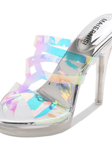 Women'S Heels Stiletto Heel Peep Toe Casual Daily Walking Shoes Pu Solid Colored Gold