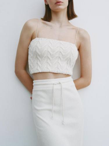 Sexy Solid Cropped Spaghetti Strap Tank Top