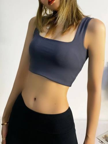 Sexy Cropped Solid Tank Top Summer