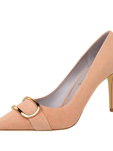 Women'S Heels Stiletto Heel Pointed Toe Sexy Party & Evening Walking Shoes Nubuck Solid Colored Red Pink