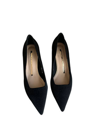 Women'S Heels Kitten Heel Pointed Toe Wedding Daily Walking Shoes Pu Solid Colored Almond Black Red
