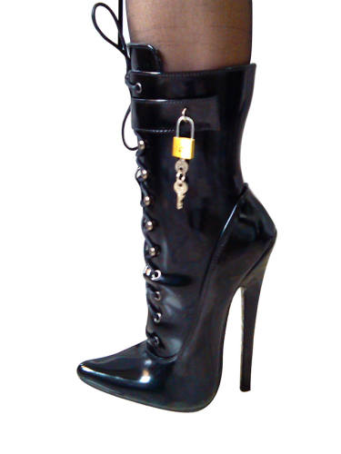 Women'S Boots Stiletto Heel Boots Stiletto Heel Pointed Toe Mid Calf Boots Sexy Party & Evening Pu Lace-Up Solid Colored White Black Fuchsia / Booties / Ankle Boots