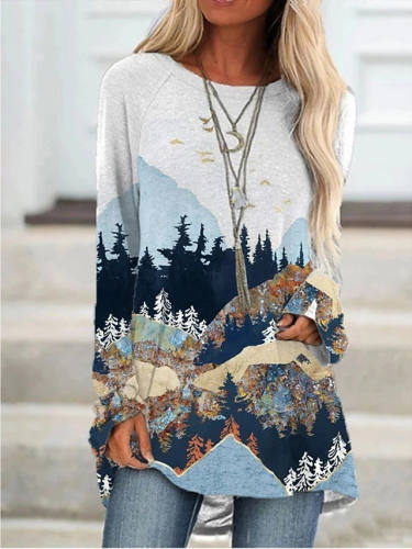 Women'S T Shirt Dress Tee Dress Short Mini Dress White Blue Blushing Pink Dusty Blue Light Gray Dark Gray Light Green Navy Blue Rainbow Gray Long Sleeve Color Block Print Fall Round Neck Casual