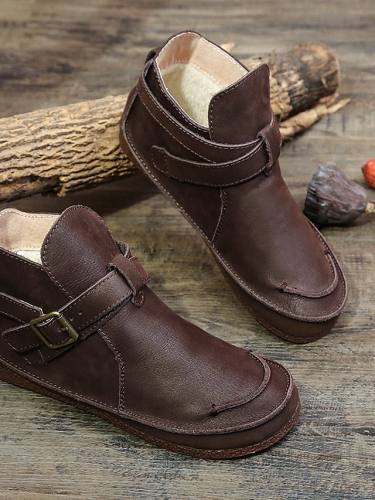 Women'S Flats Wedge Heel Closed Toe Nappa Leather Jeans Brown Cotton Brown List Camel Cotton / Mid-Calf Boots