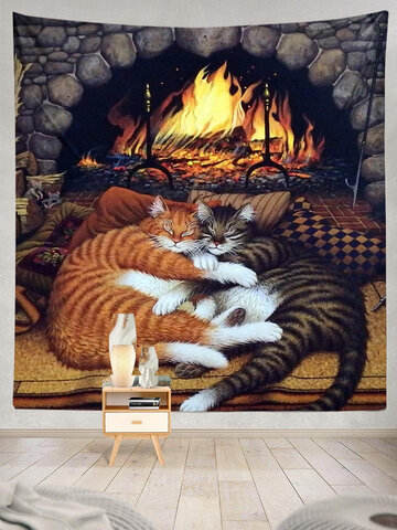 Sleeping Cats Pattern Tapestry Art Home Decoration Living Room Bedroom Decoration