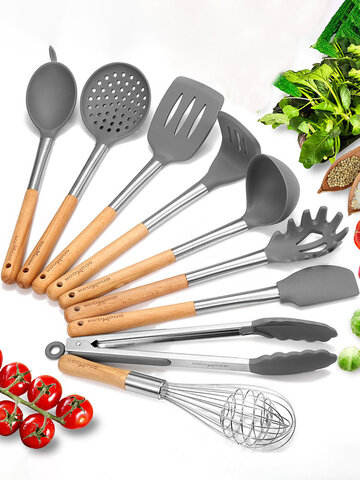 9pcs/set Stainless Steel Kitchen Cooking Tool Practical Utensils