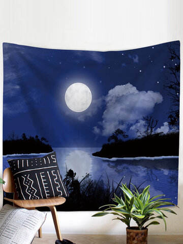 Wall Hanging Nordic Night Sky Tapestry Beautiful Night Sky Tapestry Forest Starry Night Tapestries
