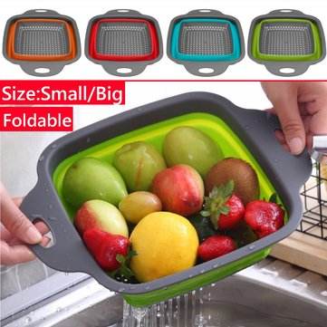 Kitchen Supplies Square Foldable Drain Basket