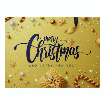 Golden Printing Series Christmas Cotton Mats Home Fabric Table Mat Kitchen Supplies Western Mat