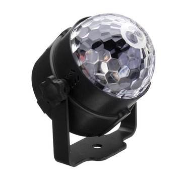 RGB Self-propelled Flash Mode Remote/ Voice Control LED Stage Light Crystal Ball Disco Club DJ Part