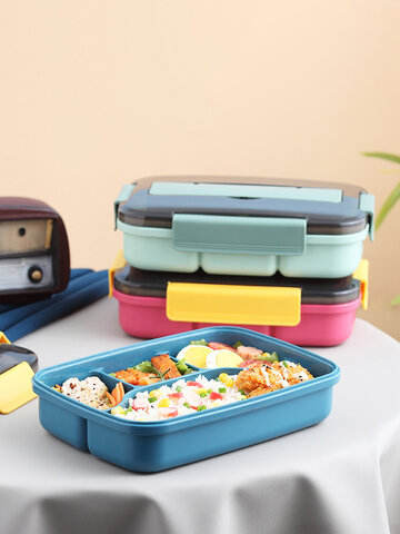 Japanese Lunch Box Microwave Rectangular Picnic Fruit Box Plastic Canteen Bento Box Food Container Kitchen Tableware Supplies