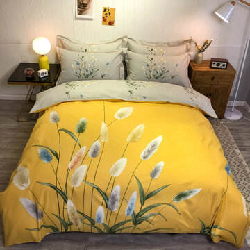 4Pcs Cotton Large Version Bedding Suit Of Thickened Pure Cotton Twill For Autumn And Winter