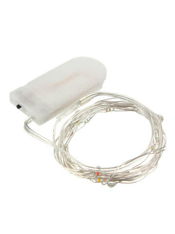 2M 20LED Button Cell Battery Powered String Silver Copper Wire Mini Fairy Lights Party Home Decor
