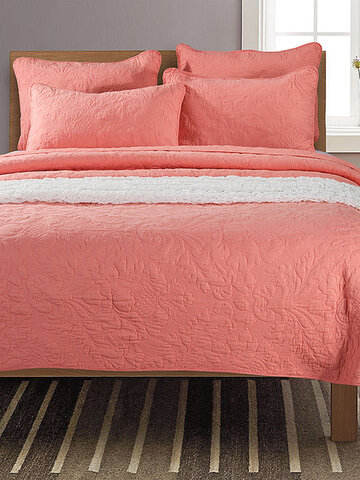 3Pcs Cotton Bedding American Embroidery Quilt Was Washed Bed Cover