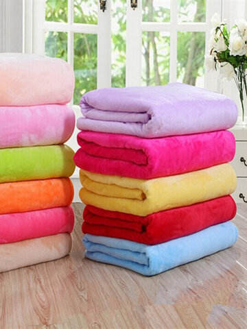 150x100cm Flannel Blanket Sofa Bed Soft Coral Fleece Bedding Article