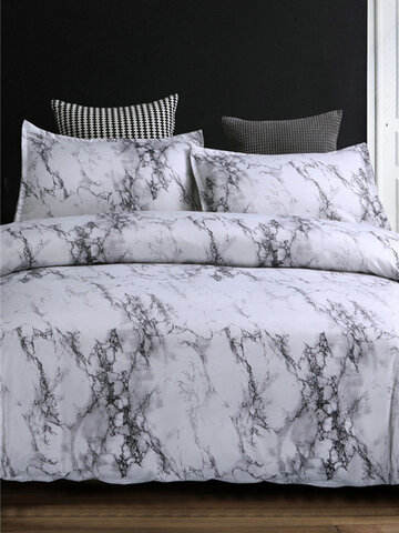 Simple Elegant Style Stone Stripe Pattern Bedding Set Soft Quilt Cover Bedroom Home Bedding Sets
