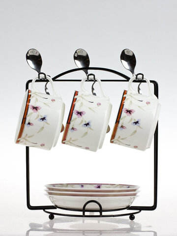 Iron Coffee Cup Storage Rack Kitchen Organizer Plating Dishes Holder Kitchen Accessories Organizer