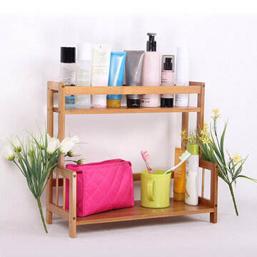 Multifunctional Kitchen Rack Seasoning Rack Solid Wood Bamboo Storage Rack Storage Rack