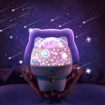 Romantic Rotation LED Starry Sky Projection Lamp Bluetooth Speaker Star LED Remote Control Night Light