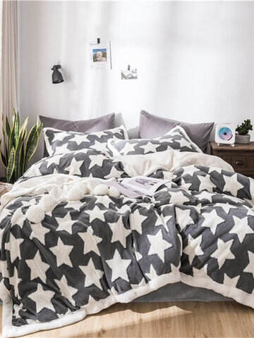 Flannel Winter Warm Bedding Set Full Queen King Duvet Quilt Cover Flitted Sheet Bed Sheet Pillowcase